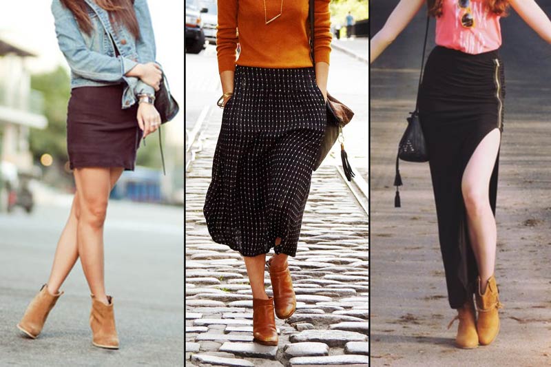 wearing boots with skirts