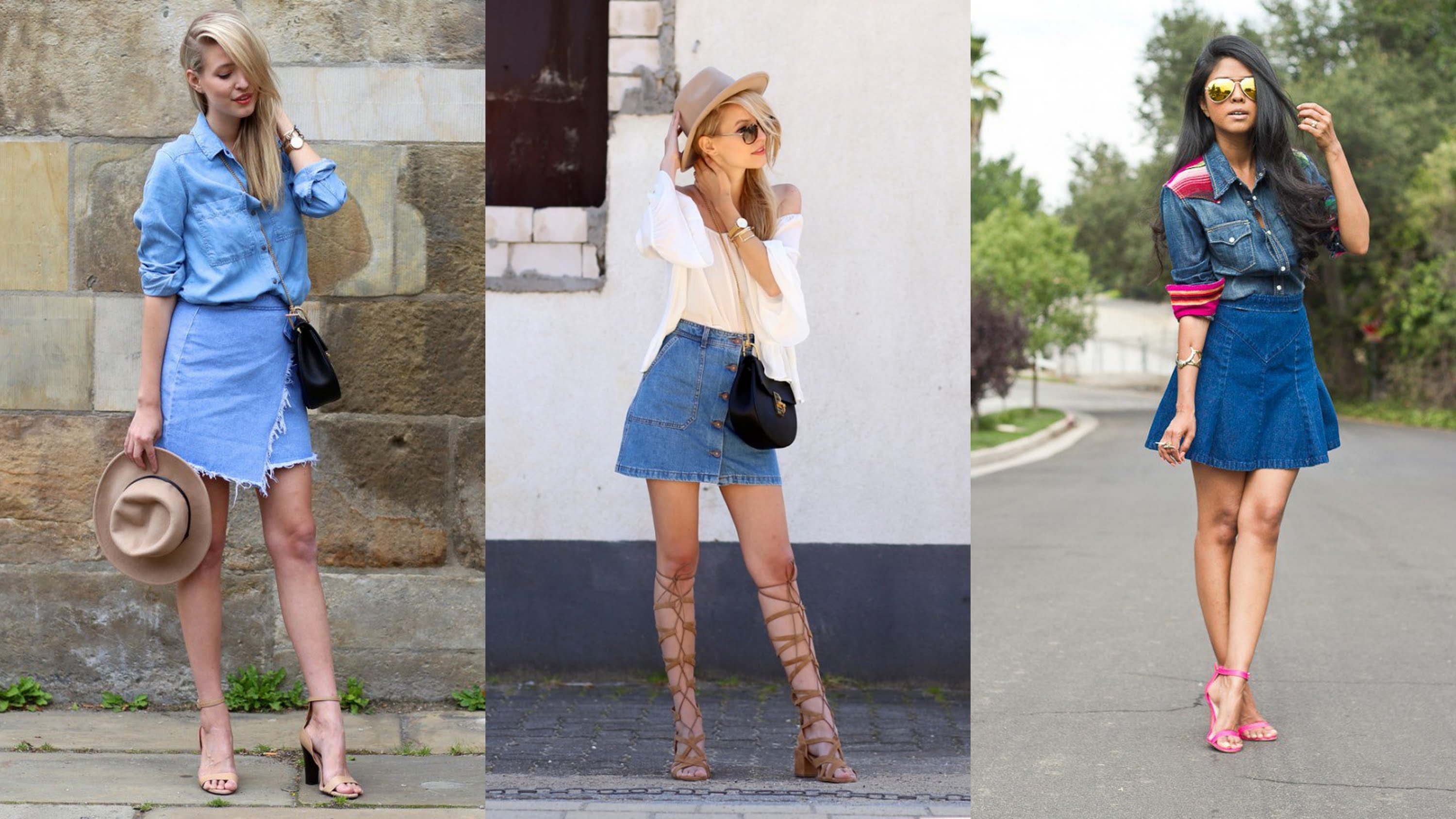 tops that go with denim skirts